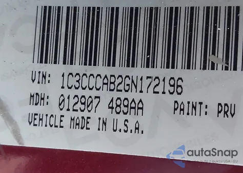 2016 Chrysler 200 Limited z USA, uszkodzony, nr VIN 1C3CCCAB2GN172196